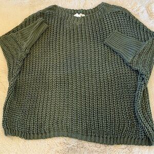 Forest Green Knit Crew Neck Sweater NWT